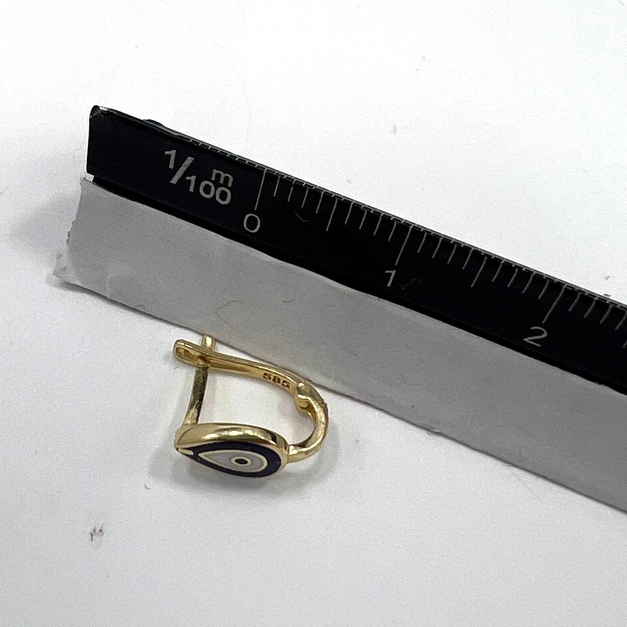 Other 14K Yellow Gold Eye-Shaped Earrings, Elegant and Stylish Size ONE SIZE - 9 Thumbnail