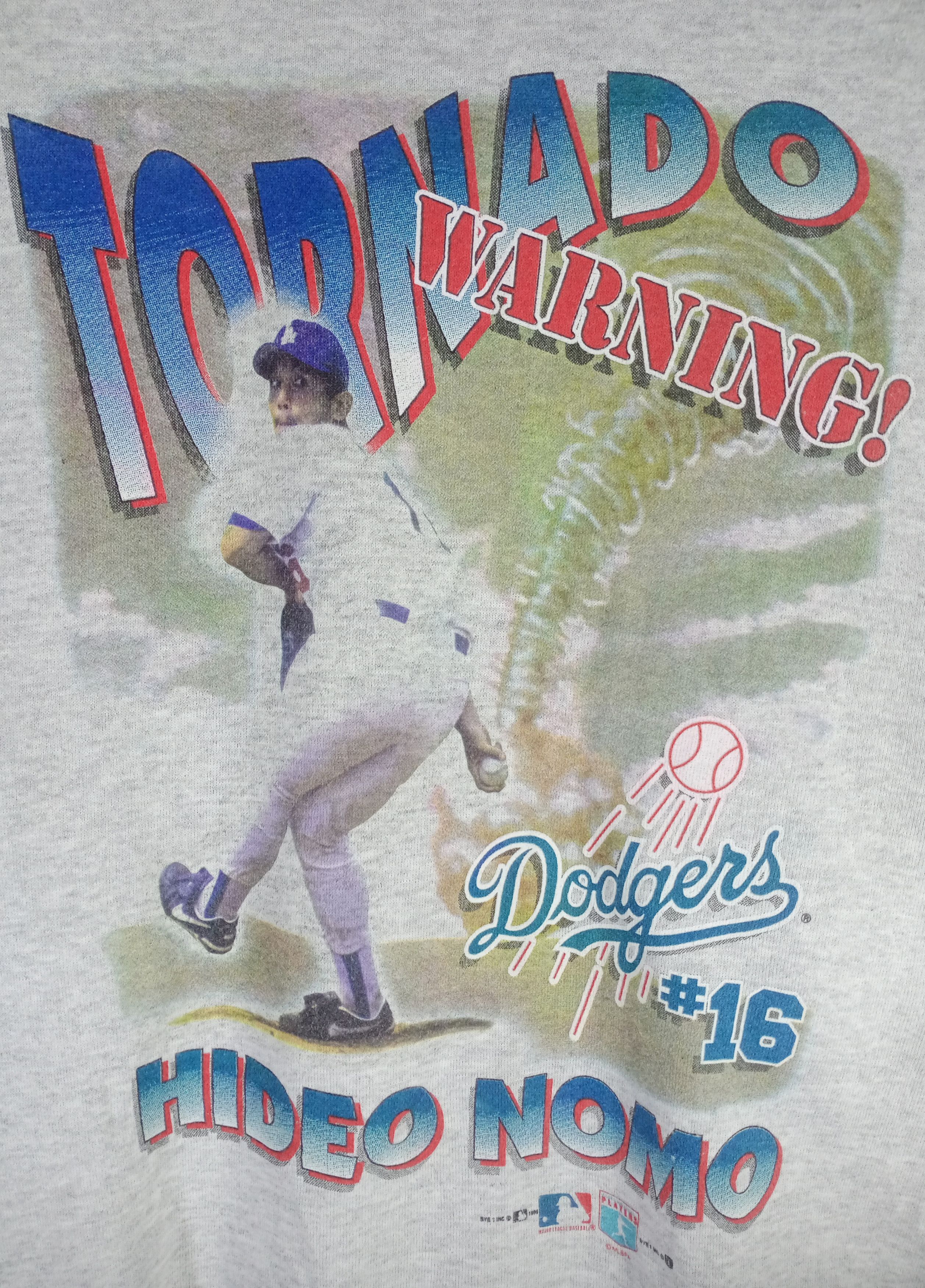 MLB Vintage 90s Tonardo Hideo Nomo Dodgers Sweatshirt Size US L / EU 52-54 / 3 - 3 Thumbnail