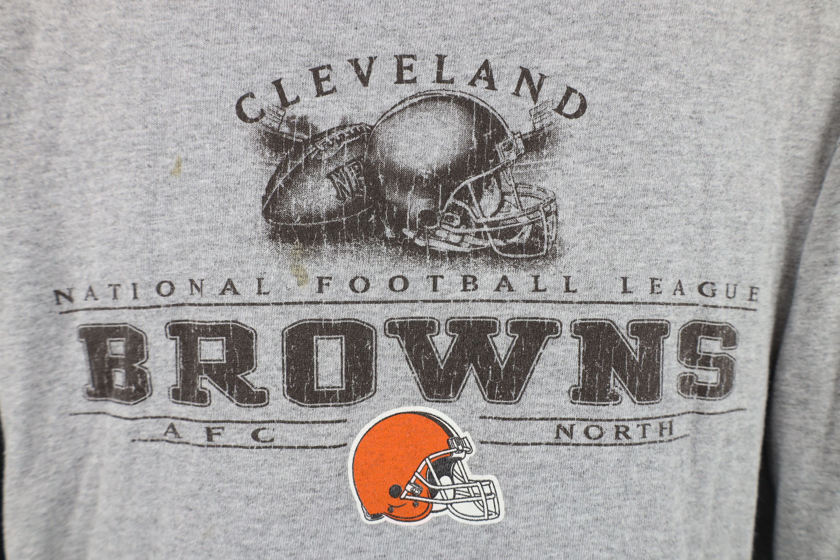 Vintage Vintage Browns Football Long Sleeve T-Shirt Heather Gray Size US XXL / EU 58 / 5 - 4 Thumbnail