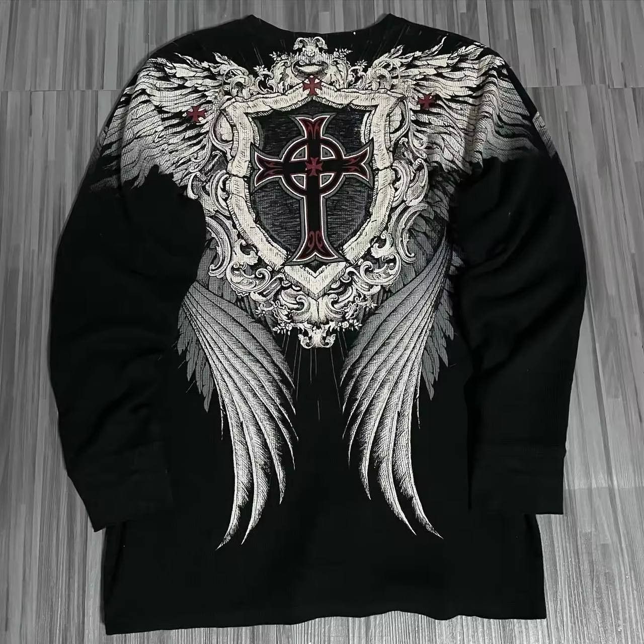 Japanese Brand × Vintage men's gothic-inspired print sweater Size US XL / EU 56 / 4 - 3 Thumbnail
