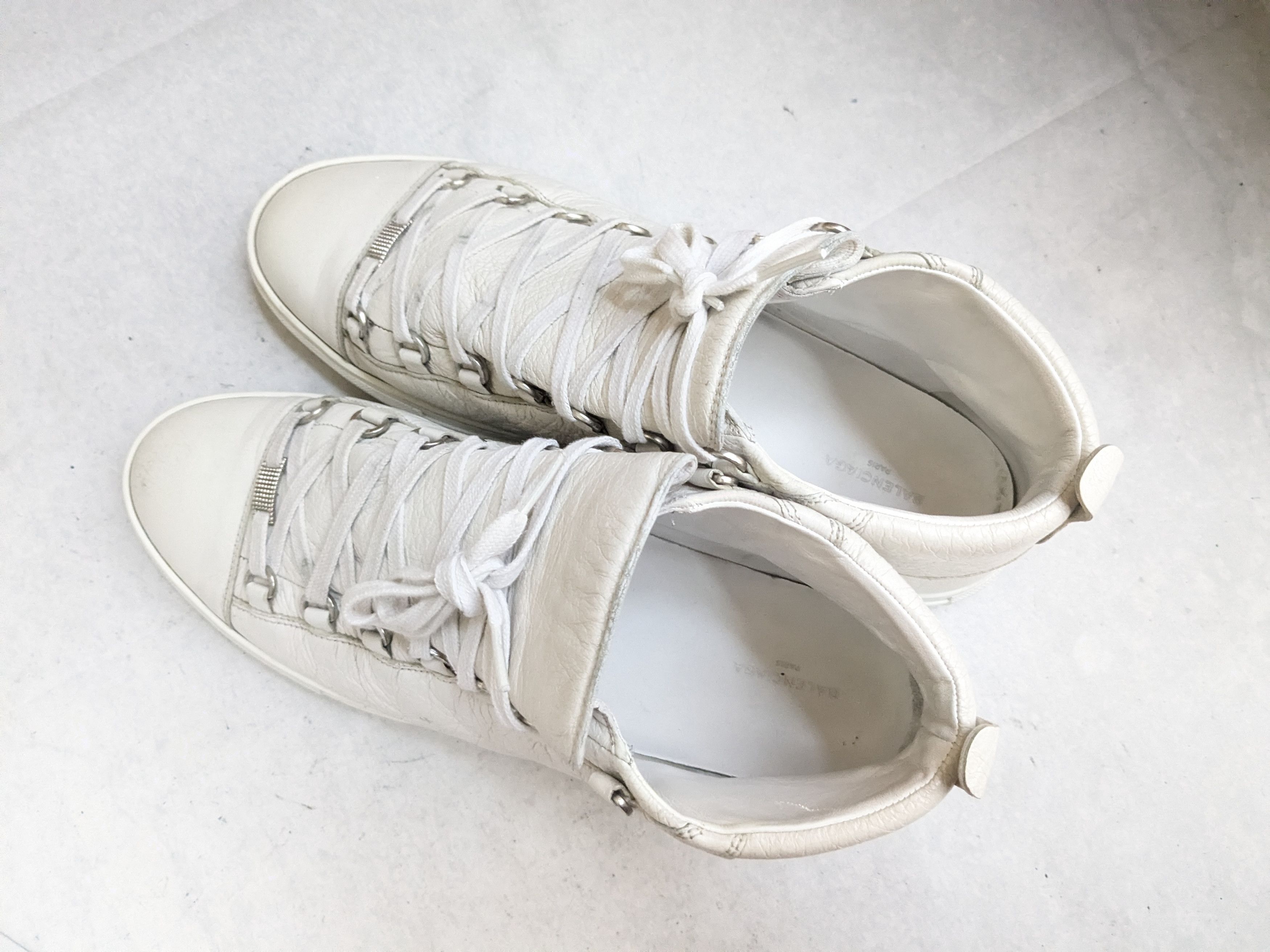 Balenciaga Balenciaga Arena Sneakers White High Tops Leather 14 47 Size US 14 / EU 47 - 14 Thumbnail