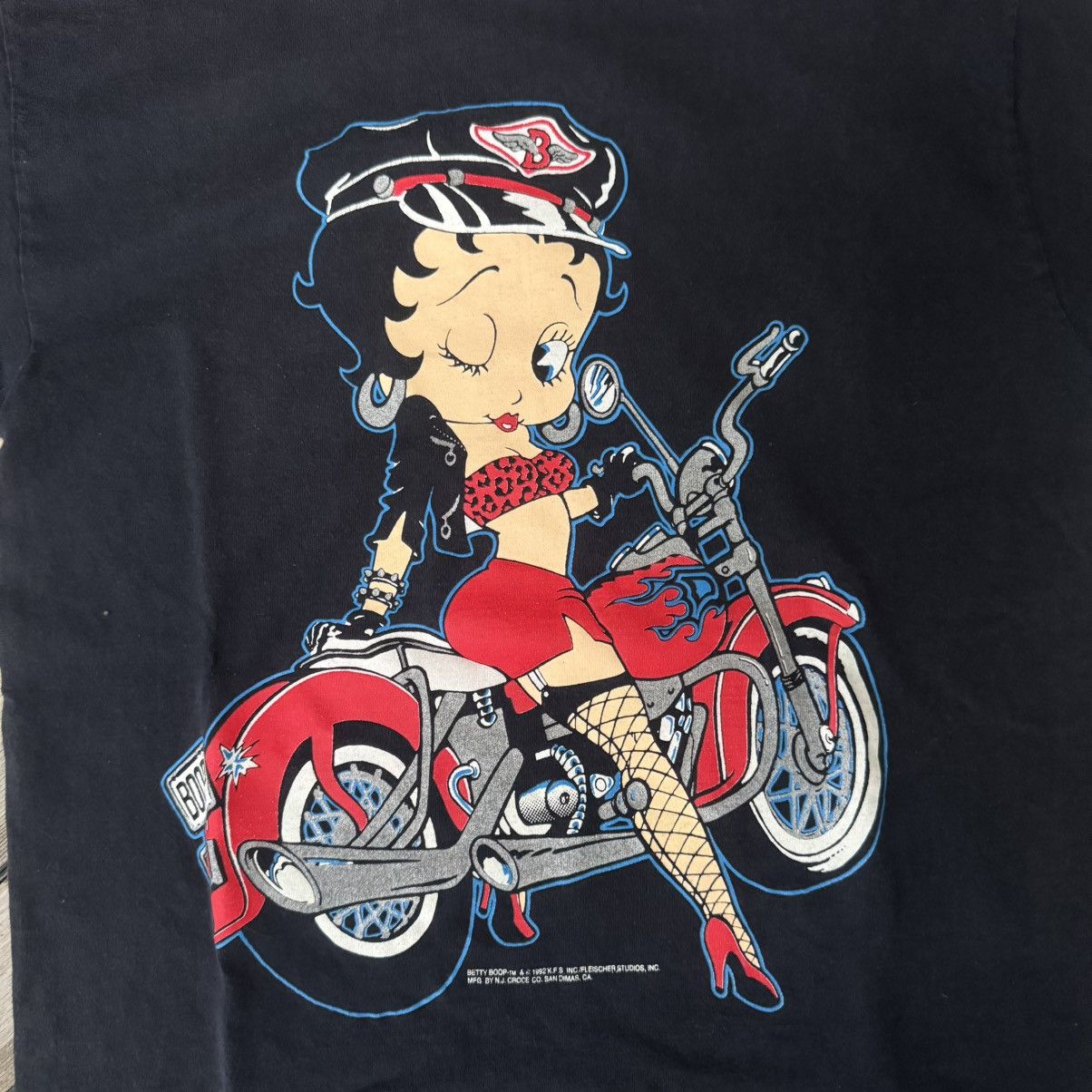 Cartoon Network Vintage 1992 Betty Boop Motorcycle Graphic Tee - Size M Size US M / EU 48-50 / 2 - 2 Thumbnail