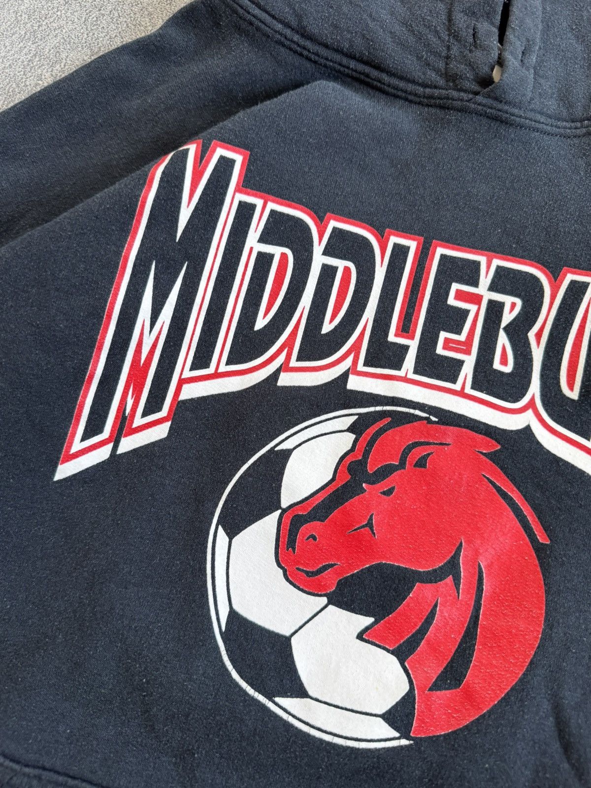 Vintage Middleburg L hoodie relaxed black long sleeve sweatshirt Size US L / EU 52-54 / 3 - 11 Thumbnail