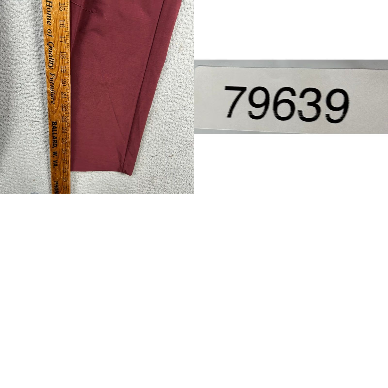 Fabletics Fabletics Golf Pants Mens Medium Maroon Flat Front Pockets Straight Outdoor Logo Size US 31 - 8 Thumbnail