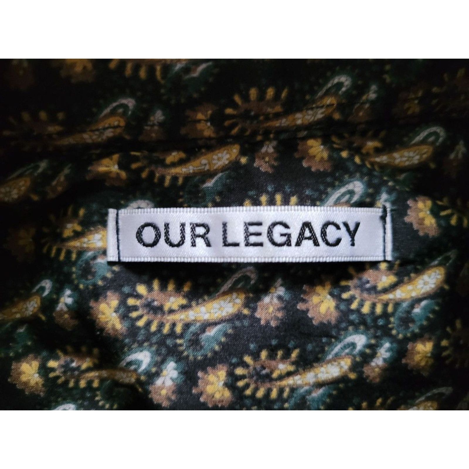 Our Legacy Our Legacy initial shirt reversed green paisley Size US M / EU 48-50 / 2 - 3 Thumbnail