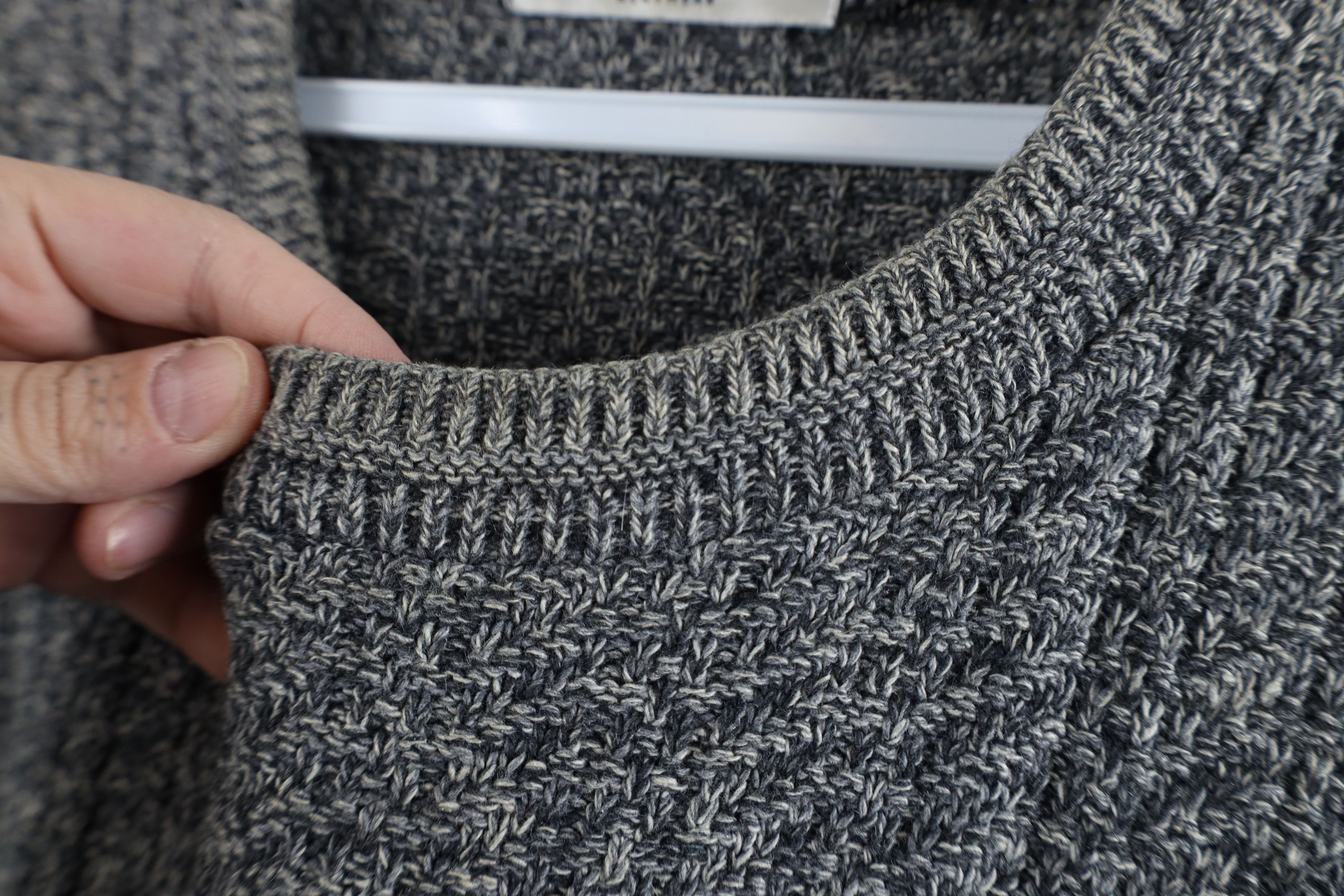 Vintage Vintage 90s Streetwear Framed Knit Crewneck Sweater Gray Size US M / EU 48-50 / 2 - 10 Thumbnail