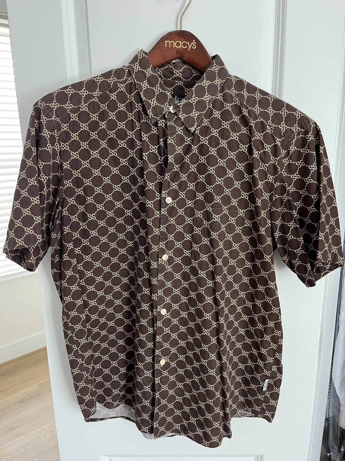 Stussy Gucci Print Short Sleeve Button-Up