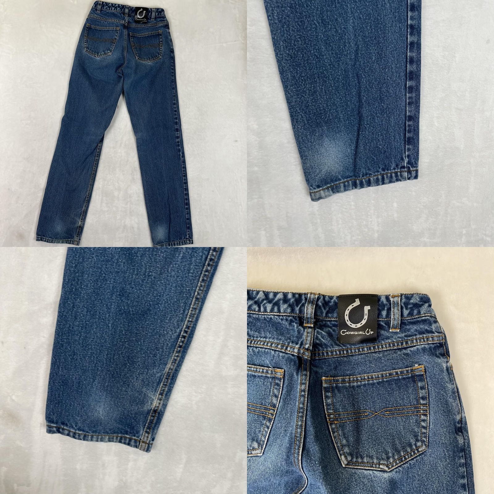 Denime VINTAGE Cowgirl Up Jeans Juniors 3/4 Low Rise Straight 26x34 Blue Denim Size 26" / US 2 / IT 38 - 8 Thumbnail