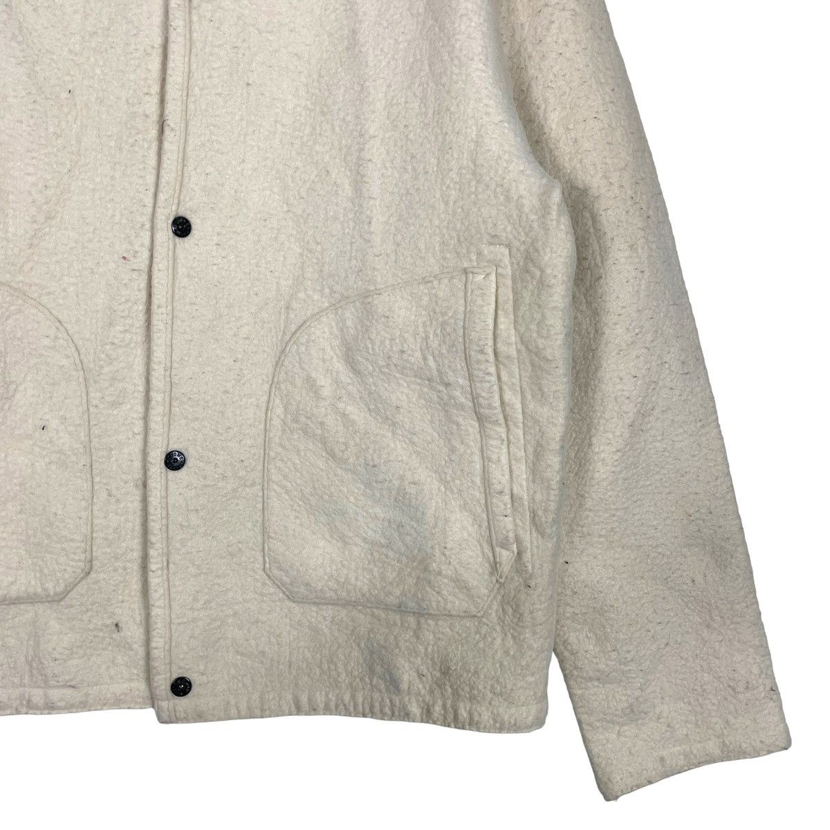 Massimo Osti × Stone Island 💥AW2003 STONE ISLAND SHERPA BUTTON JACKET Size US L / EU 52-54 / 3 - 4 Thumbnail