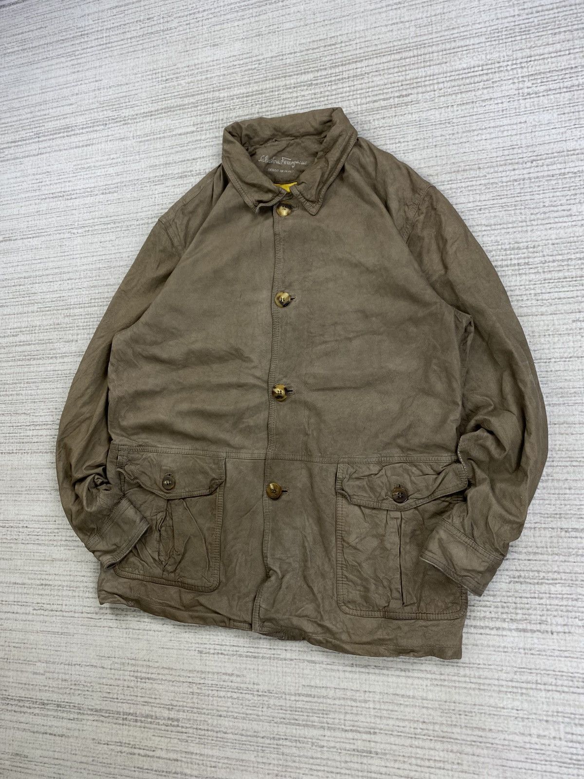 Salvatore Ferragamo Vintage Salvatore Ferragamo Leather Jacket Size US M / EU 48-50 / 2 - 5 Thumbnail
