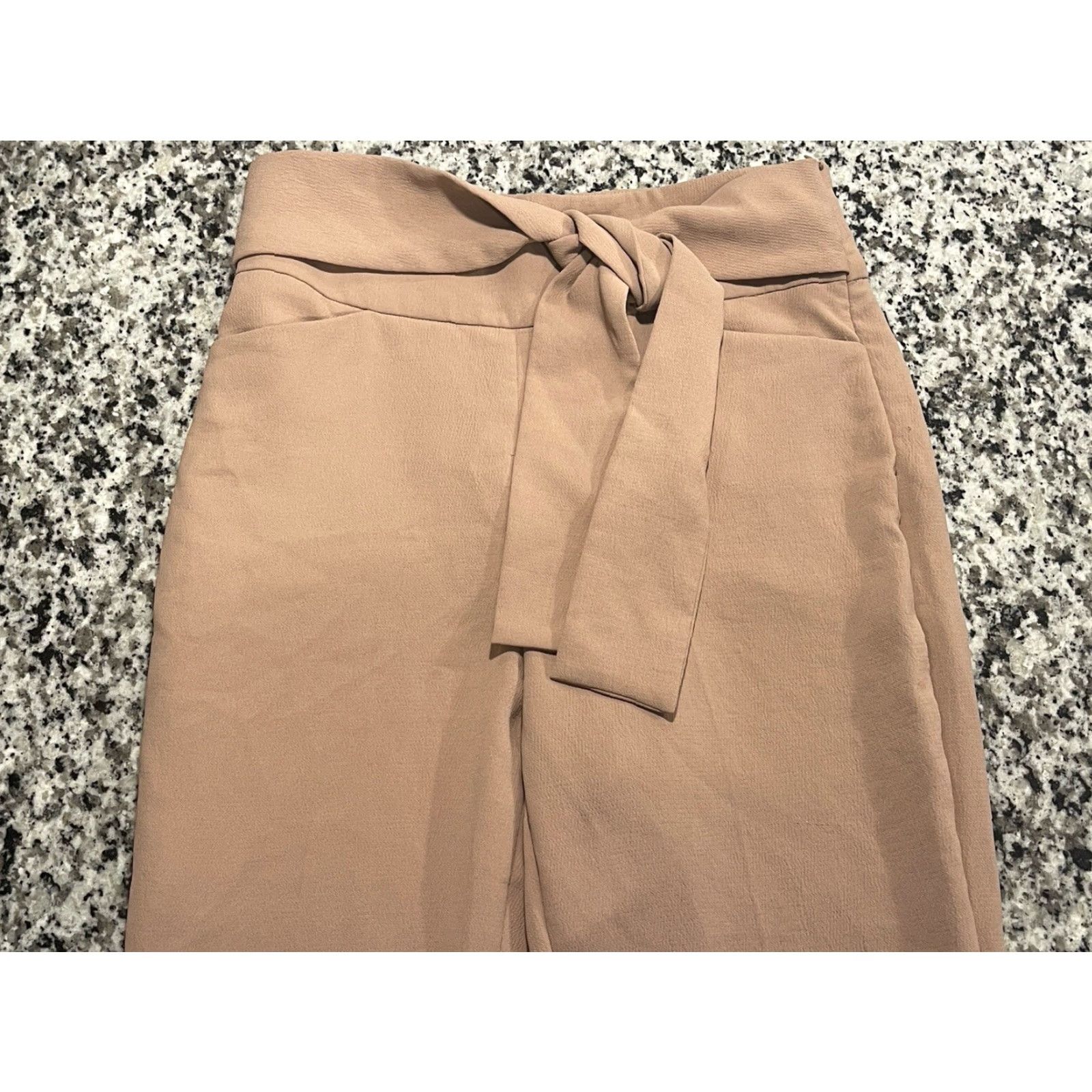 Aritzia Aritzia Wilfred Jallade Tie Front Linen Blend Pants Women Size 4 Tan Ankle Pants Womens Size 27" / US 4 / IT 40 - 4 Thumbnail