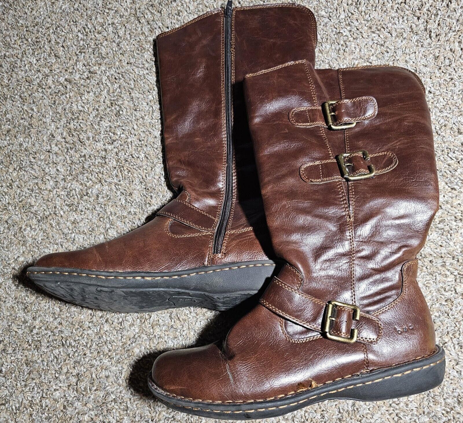 Designer Born B.O.C. Womens Brown Zip Up Boots sz 10M Size US 10 / IT 40 - 4 Thumbnail