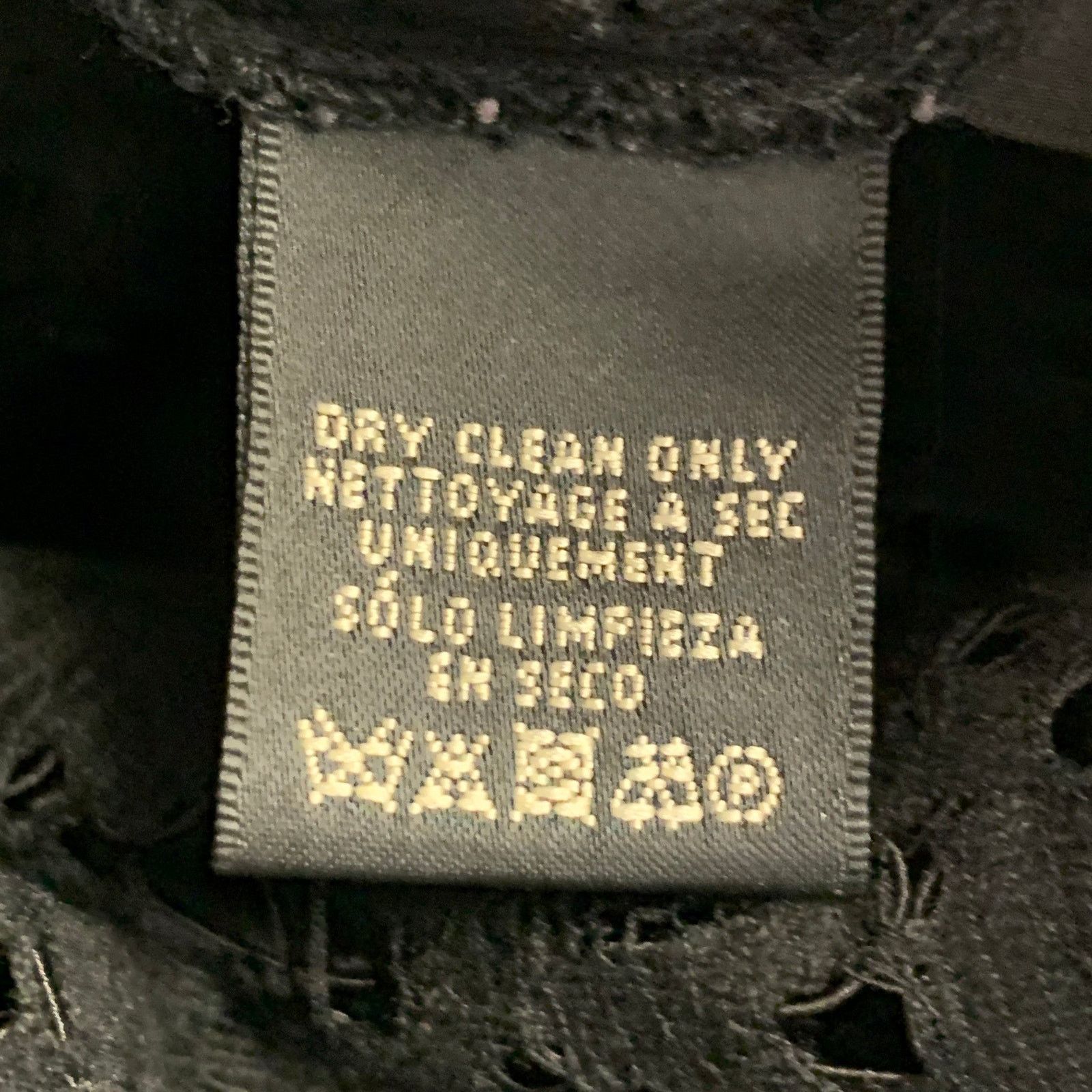 Ralph Lauren Size 10 Black Cotton Blend Lace Short Sleeve Dress Size L / US 10 / IT 46 - 6 Thumbnail