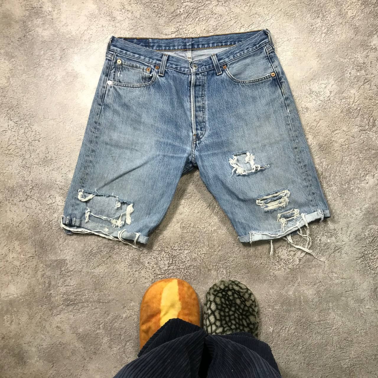 Vintage Vintage Levis Distressed Shorts Y2K Grunge Thrashed Boxy 34 Size US 34 / EU 50 - 3 Thumbnail
