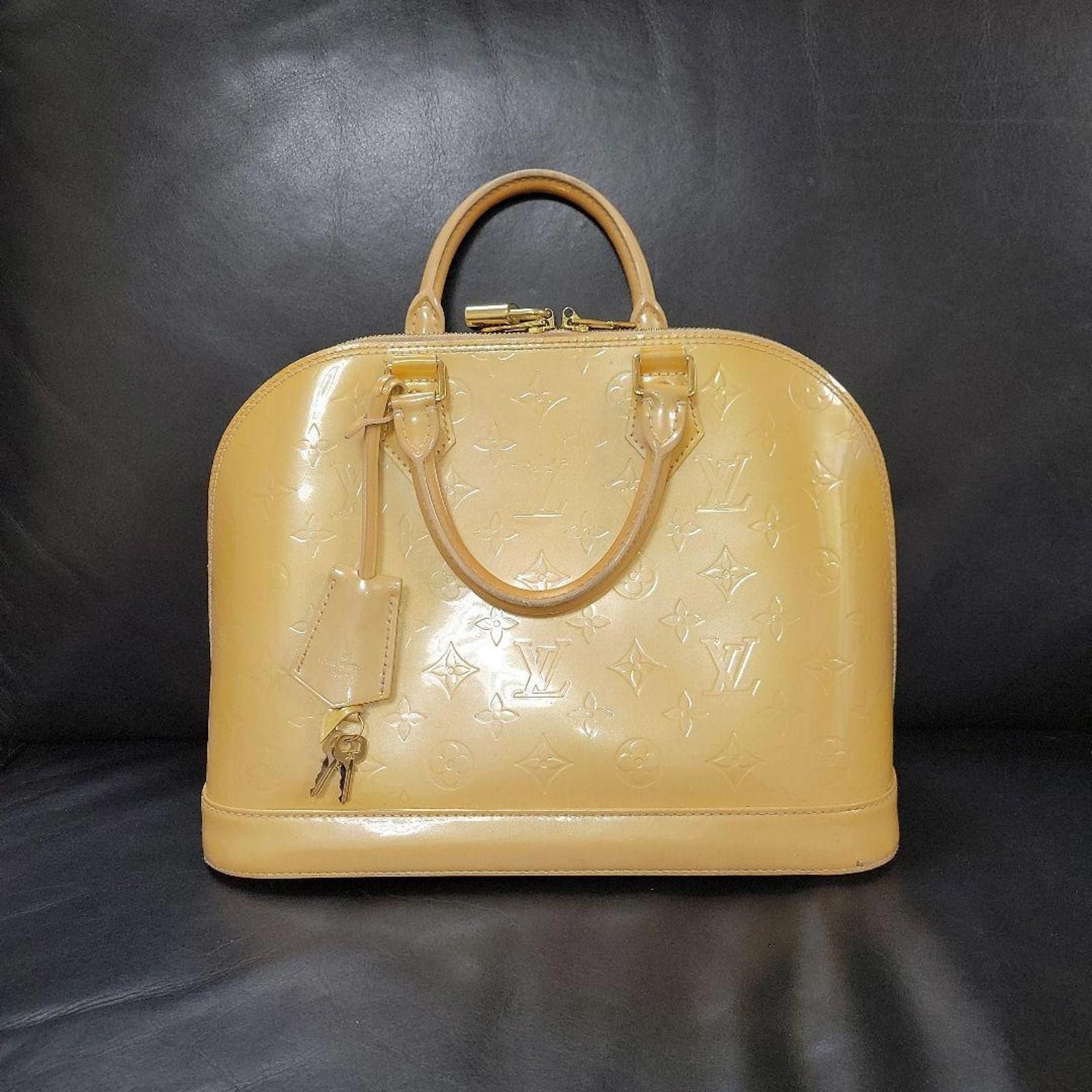 Louis Vuitton Louis Vuitton - Vernis Alma PM Bag Yellow Size ONE SIZE - 2 Thumbnail