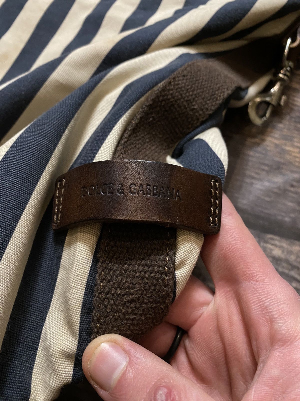 Dolce & Gabbana × Vintage 🔥DOLCE GABBANA STRIPED LEATHER BAG Size ONE SIZE - 2 Thumbnail