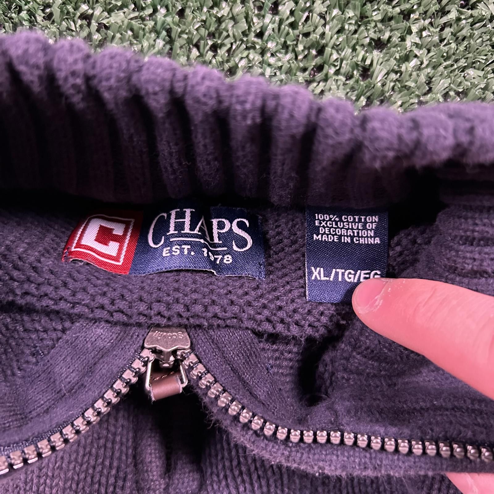 Chaps Chaps Men's black quarter-Zip Sweater. Size XL Size US XL / EU 56 / 4 - 3 Thumbnail