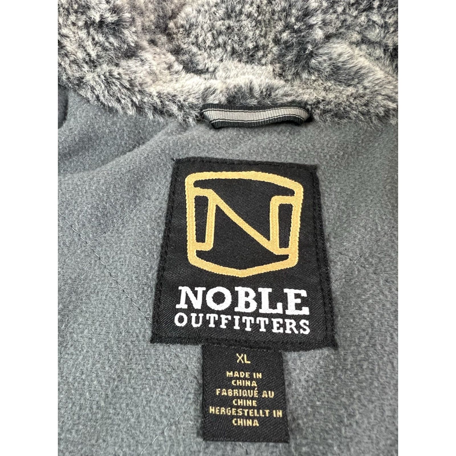 Vintage Noble Outfitters Canvas Vest Women Fleece Lined Black Gray Size XL Weather Barn Western Outdoor Classic Short Sleeveless Full Zip Size XL / US 12-14 / IT 48-50 - 4 Thumbnail