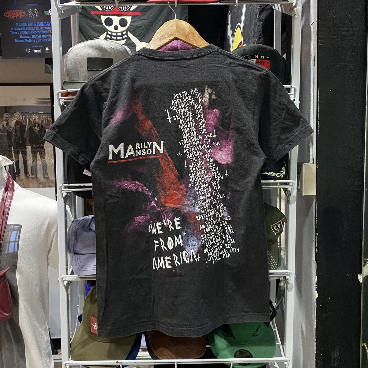 Band Tees × Marilyn Manson × Vintage RARE Vintage 2000s Marilyn Manson We’re From America tshirts Size US M / EU 48-50 / 2 - 2 Thumbnail