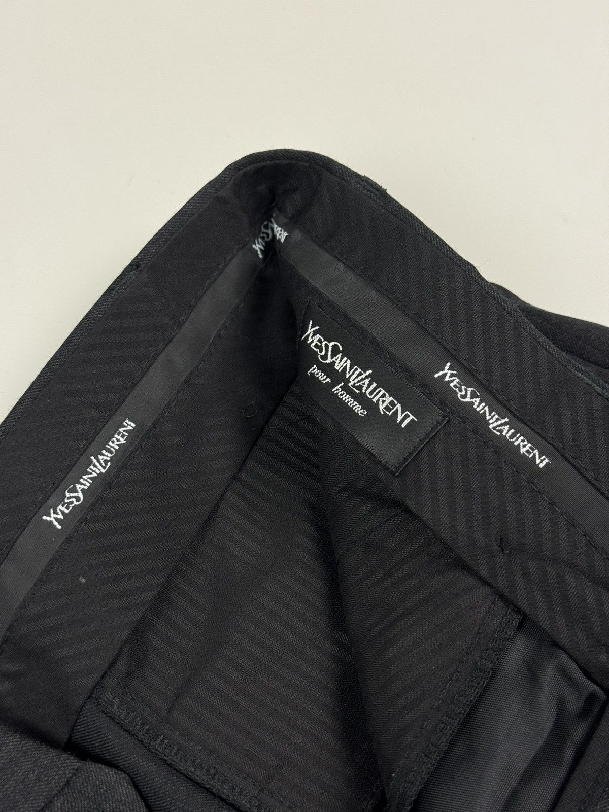 Yves Saint Laurent 1990’s Vintage YSL Yves Saint Laurent Classic Wool Trousers Size US 32 / EU 48 - 12 Thumbnail