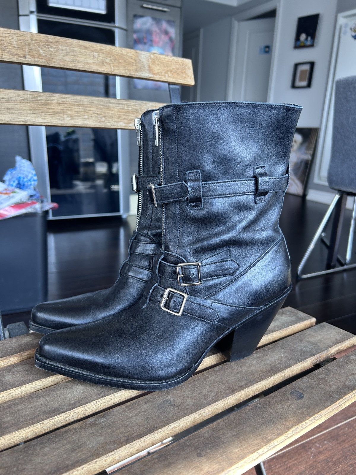 Celine CELINE SS19 Leather Berlin Ankle Boot Size US 7 / IT 37 - 2 Thumbnail