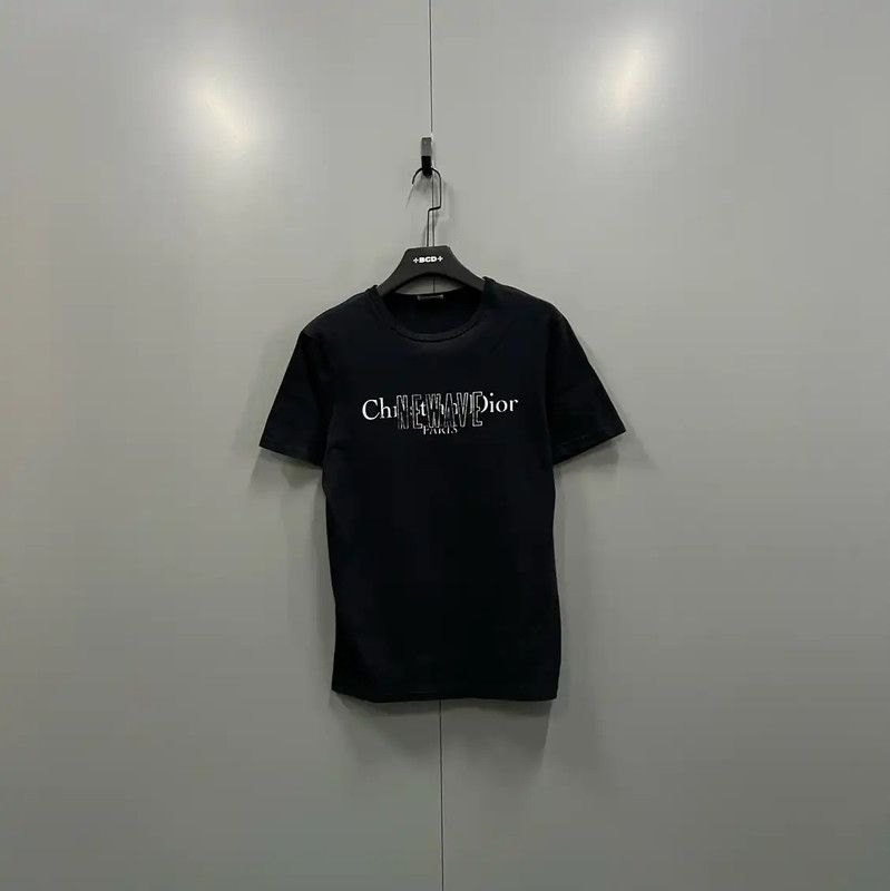 Dior Dior Black Cotton Short Sleeve T-Shirt 0089 Size S / US 4 / IT 40 - 1 Thumbnail