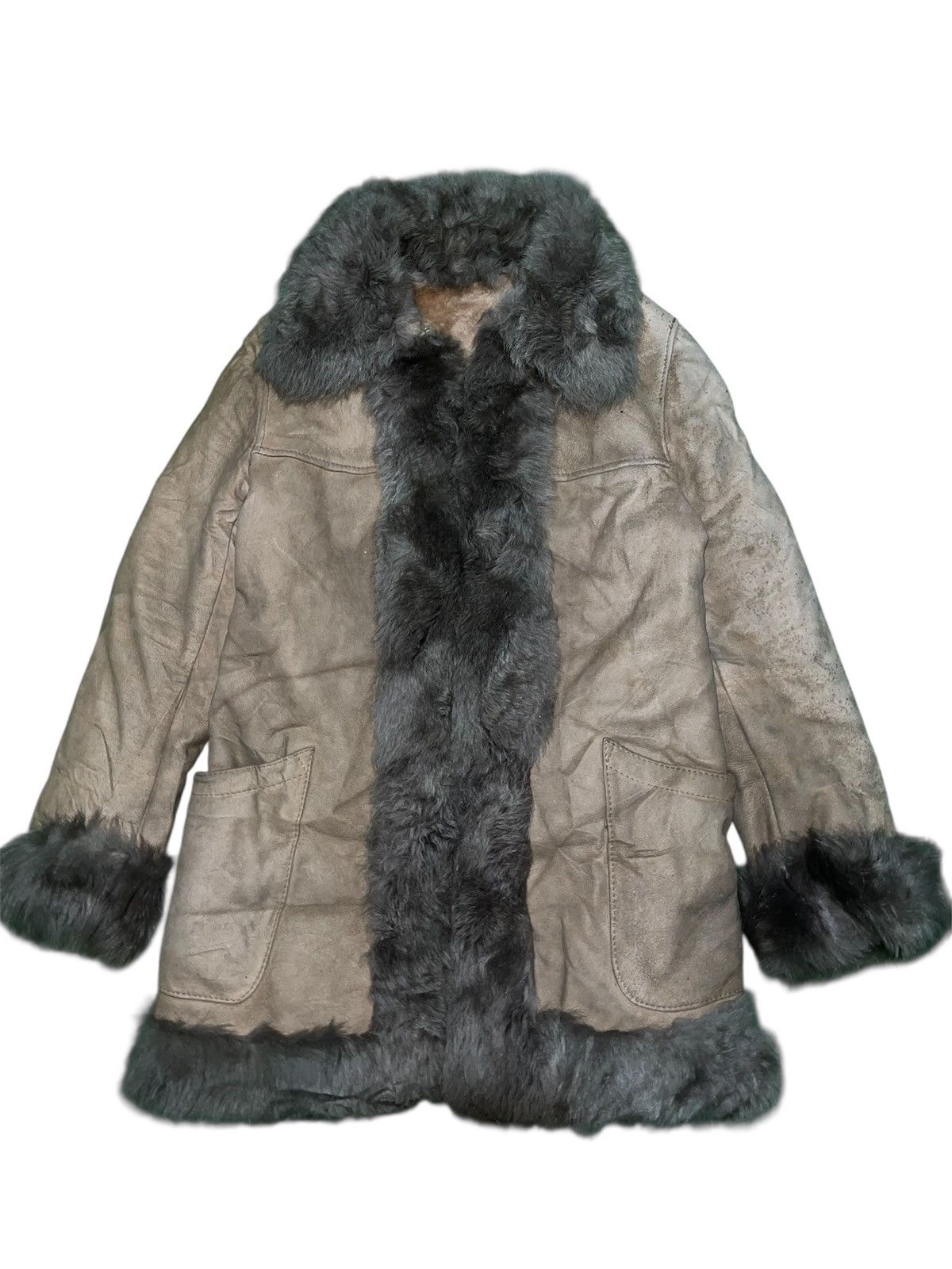 Vintage Vintage Elisa Spain Suede Shearling Penny Lane Jacket Size M Size M / US 6-8 / IT 42-44 - 1 Thumbnail