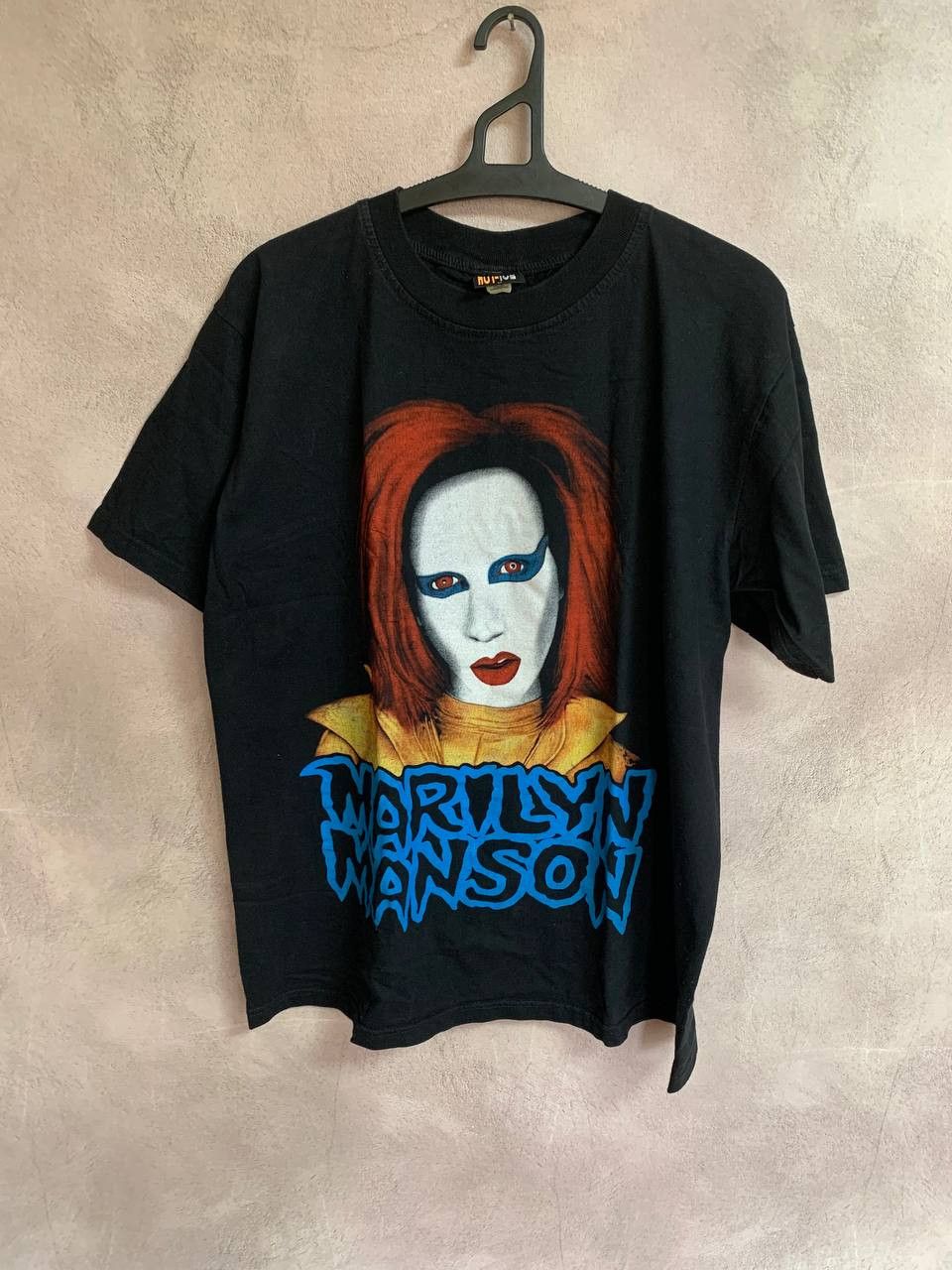 MARILYN MANSON Marilyn Manson Band T-shirt Band T Men's L size cotton black type Vintage Second Hand