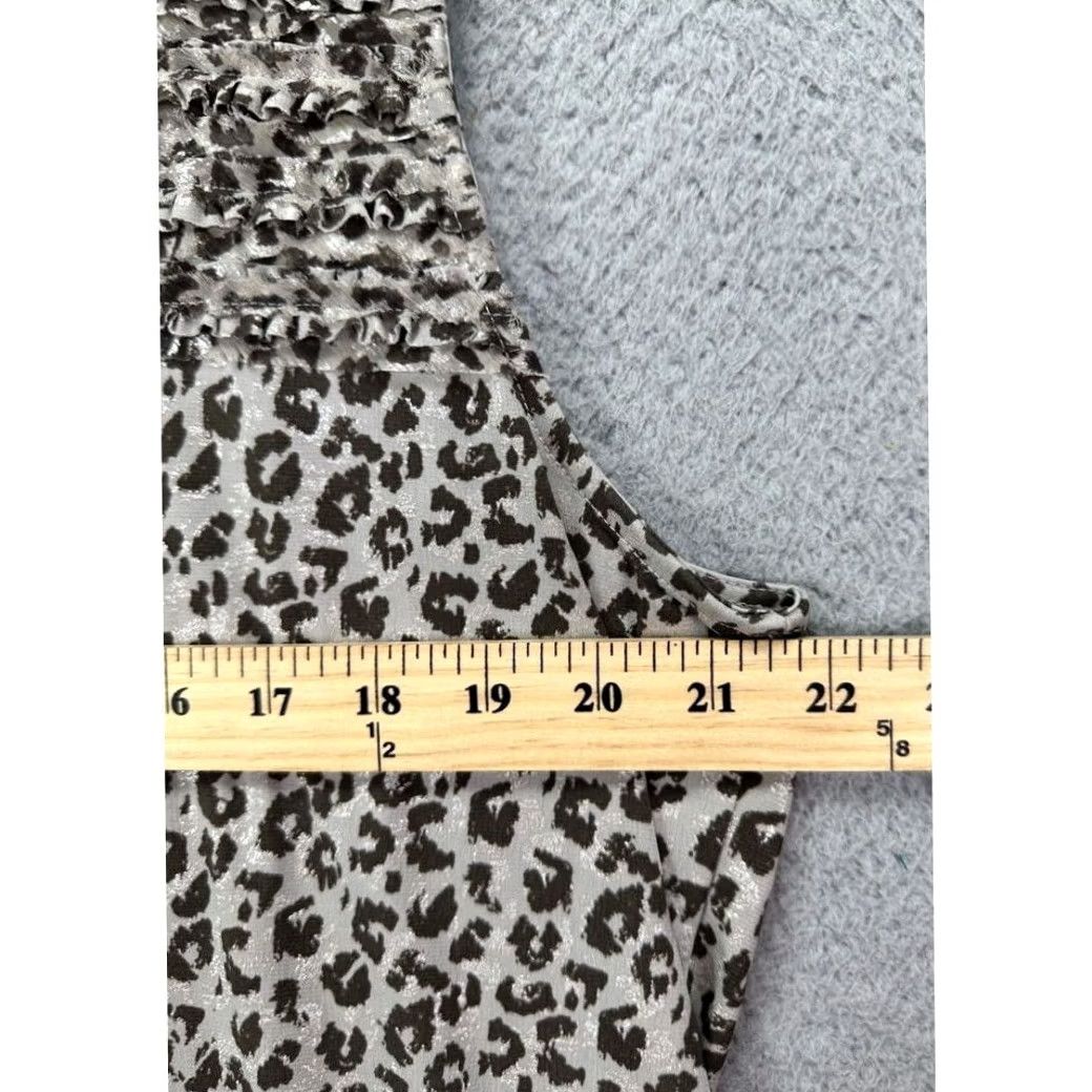 Vintage Travelers By Chico's Shirt Women Tank Top Leopard Print Sleeveless Gray 3 XS? Ladies Size XS / US 0-2 / IT 36-38 - 6 Thumbnail