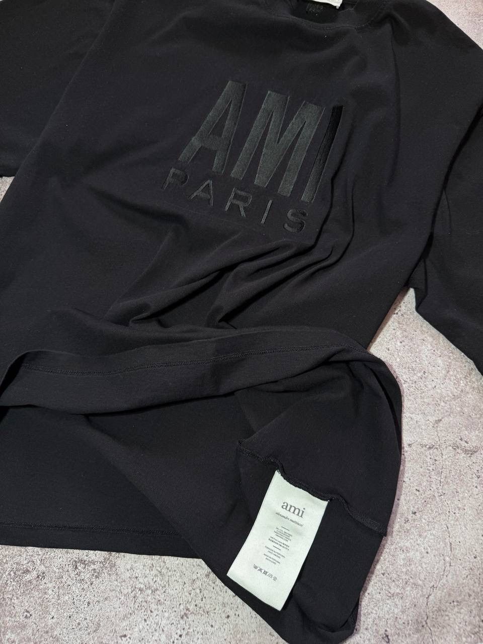AMI AMI Paris Black Rare T-shirt Embroidered Logo Streetwear Size US S / EU 44-46 / 1 - 14 Thumbnail