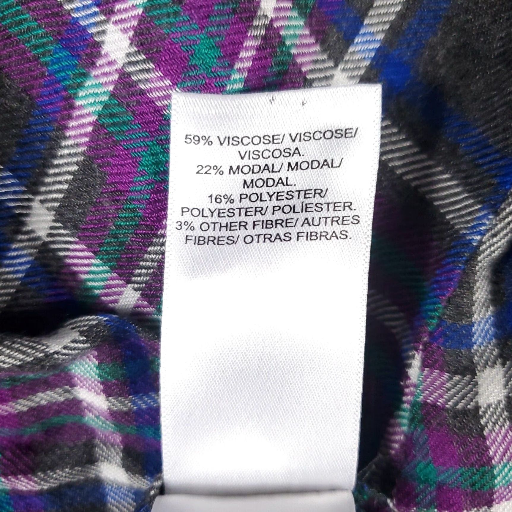 Lucky Brand VINTAGE Lucky Brand Women's Shirt Casual Long Sleeve Button-Up Plaid Cotton Fall Spring Summer Winter M Purple Size M / US 6-8 / IT 42-44 - 7 Thumbnail