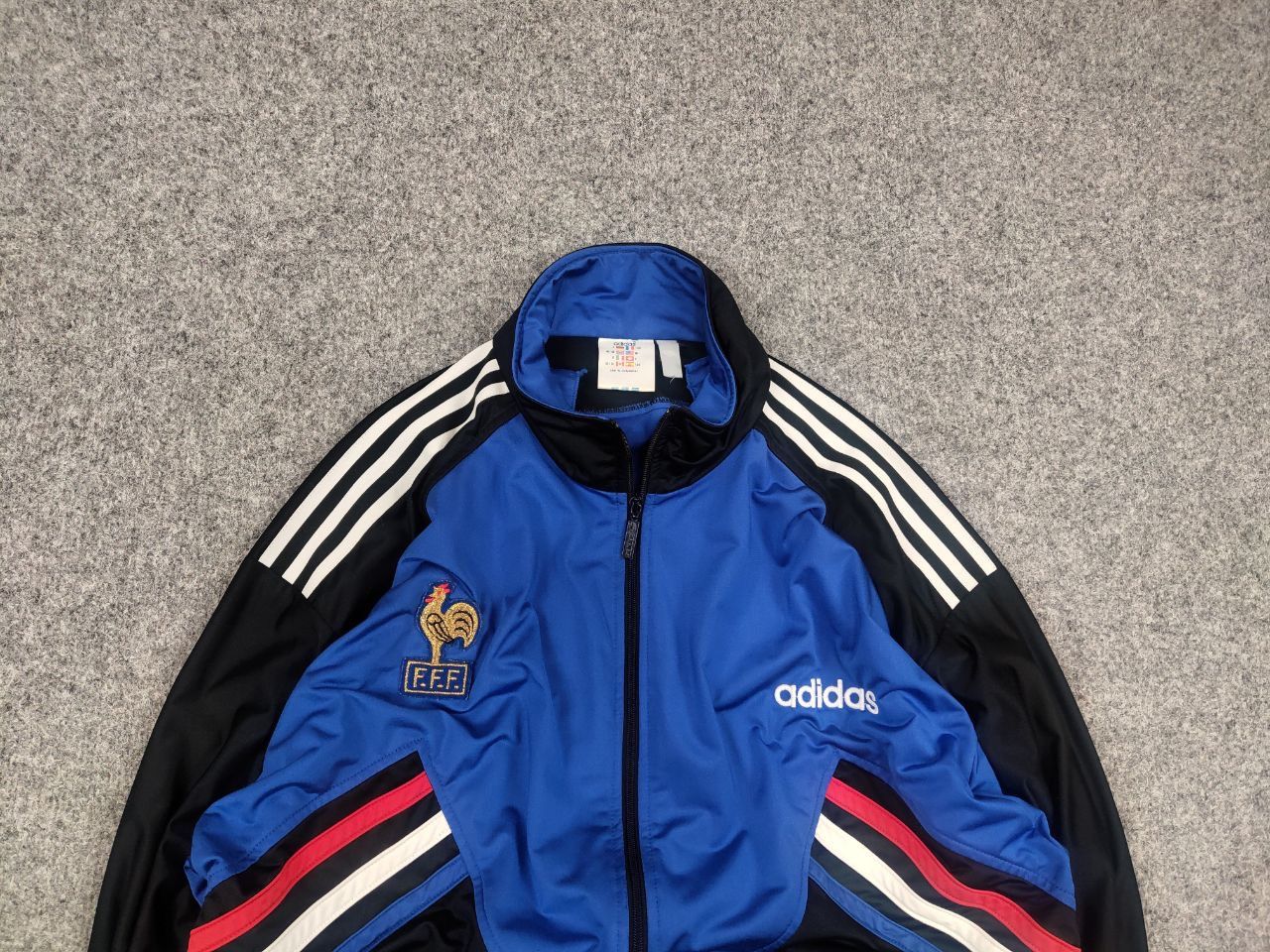Vintage 1996-98 Adidas France FFF Logo Zip Track Jacket