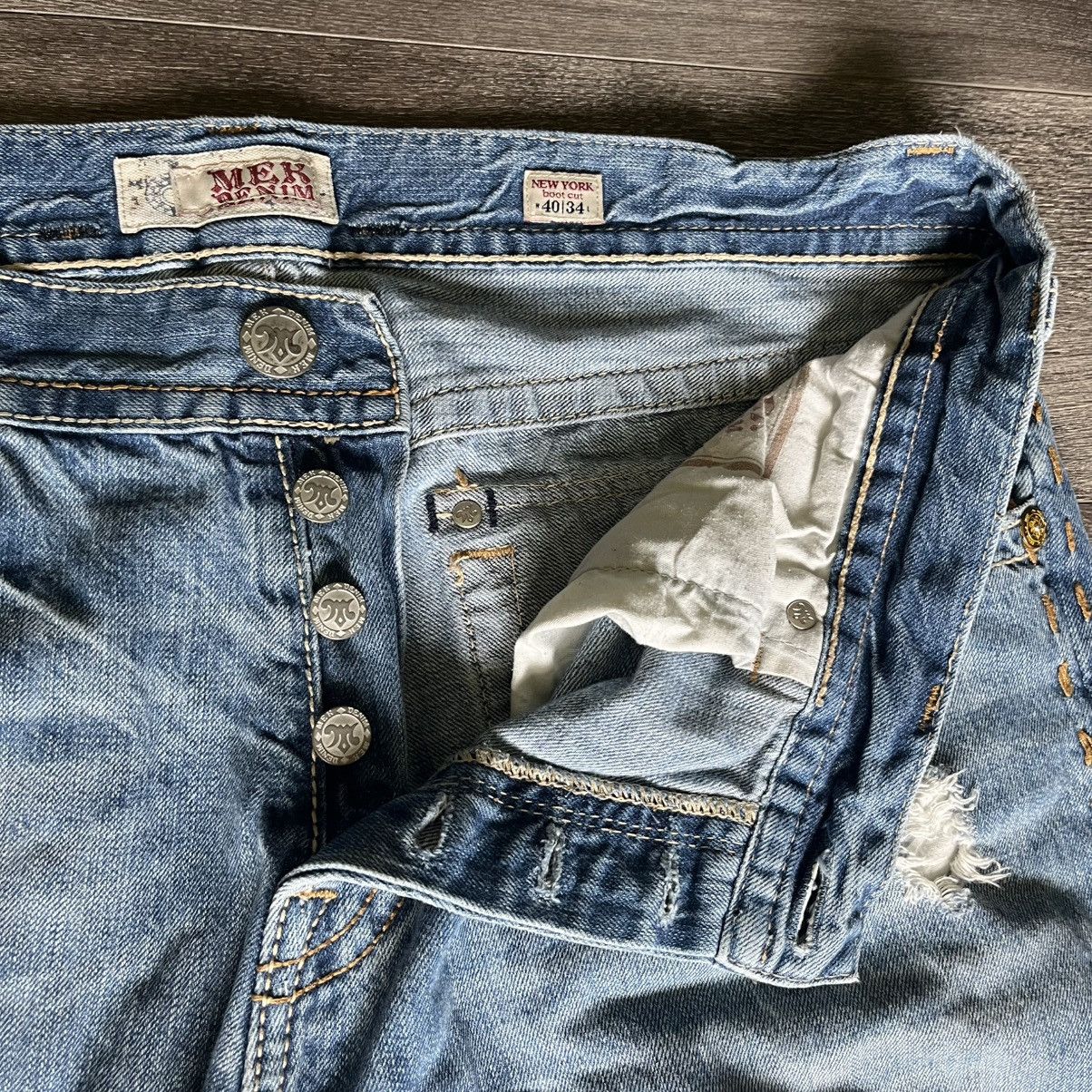 Mek Denim Vintage 2000s MEK New York Boot Cut Washed Denim Jeans 40x31 Size US 40 / EU 56 - 10 Thumbnail