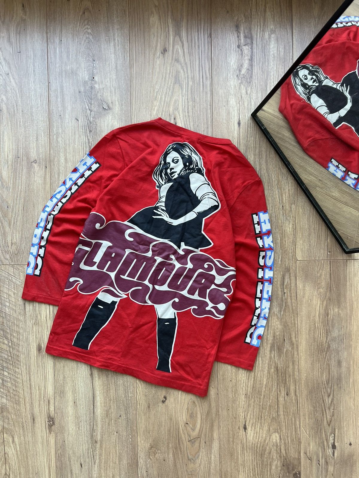 Hysteric Glamour 00’s HYSTERIC GLAMOUR FLAME PIN UP LADY Y2K LONGSLEEVE TEE Size US XS / EU 42 / 0 - 1 Thumbnail