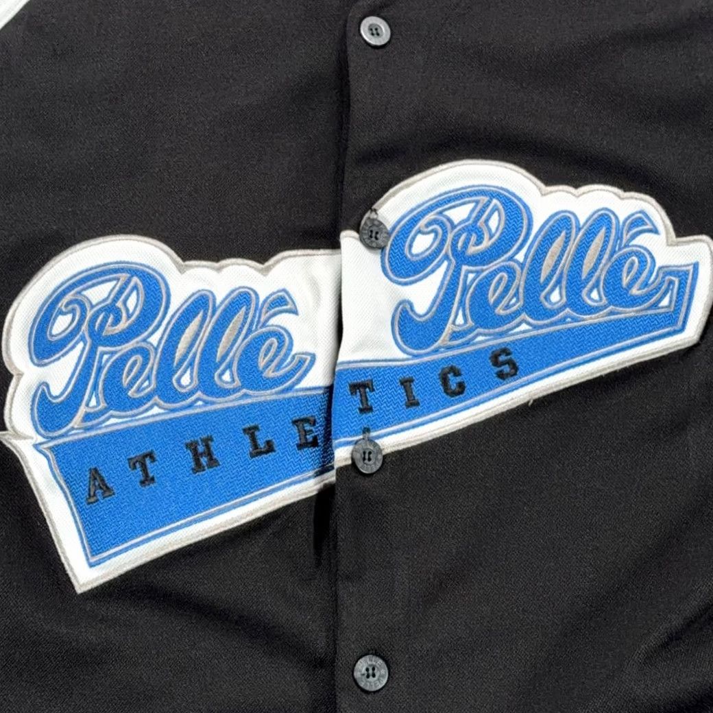 Pelle Pelle VINTAGE Pelle Pelle Baseball Jersey Adult XL Black 90s Hip Hop Logo Embroidered Sleeve Patch 26 Chest Long Sleeve Button Front Size US XL / EU 56 / 4 - 2 Thumbnail