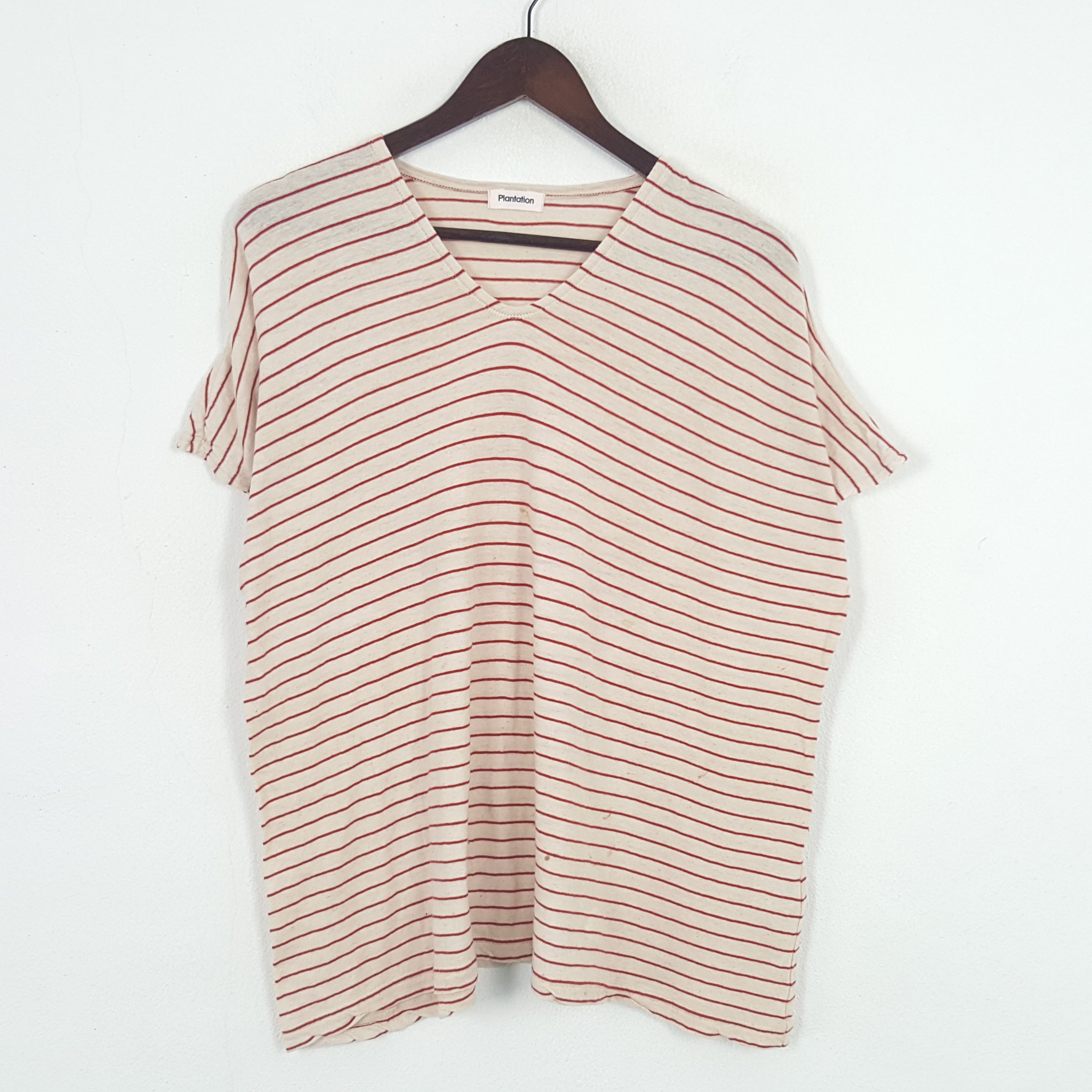 Issey Miyake × Japanese Brand × Vintage Vintage Plantation by Issey Miyake Striped Women Shirt Size M / US 6-8 / IT 42-44 - 1 Thumbnail
