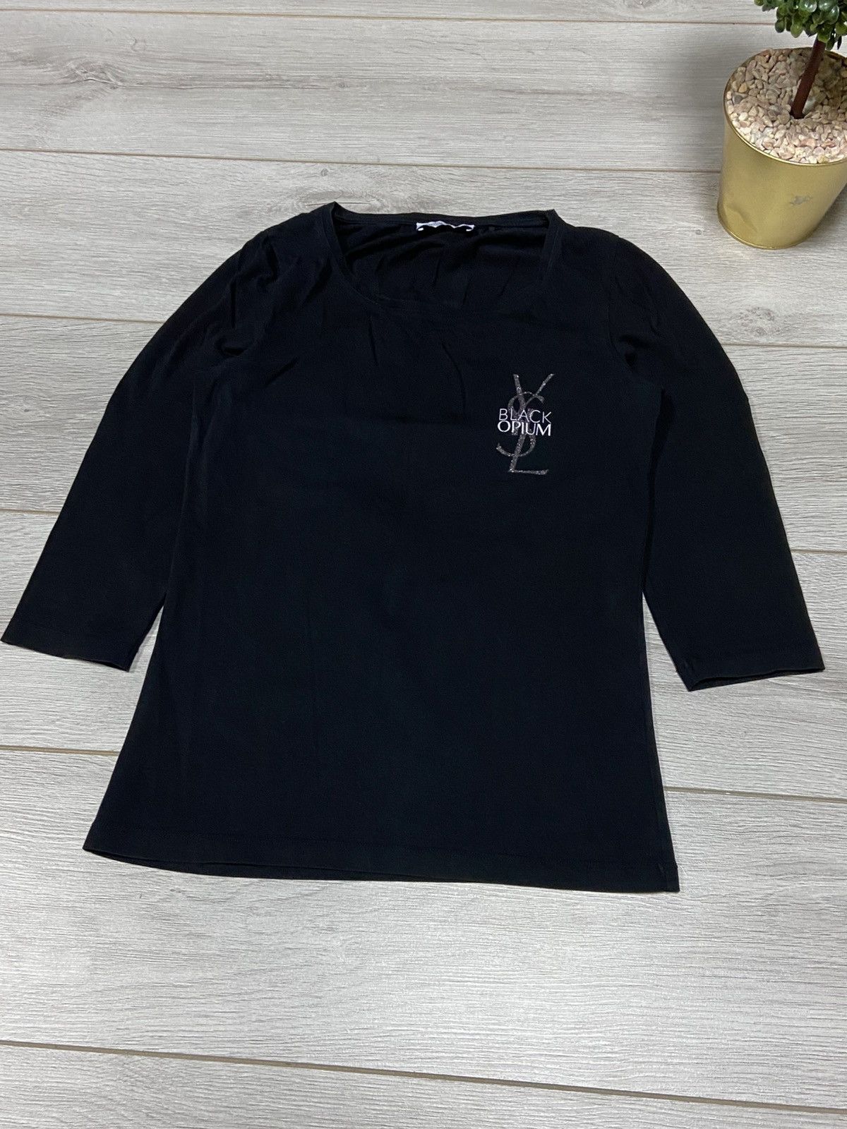 Yves Saint Laurent Yves Saint Laurent black opium big logo YSL vintage long Size M / US 6-8 / IT 42-44 - 3 Thumbnail