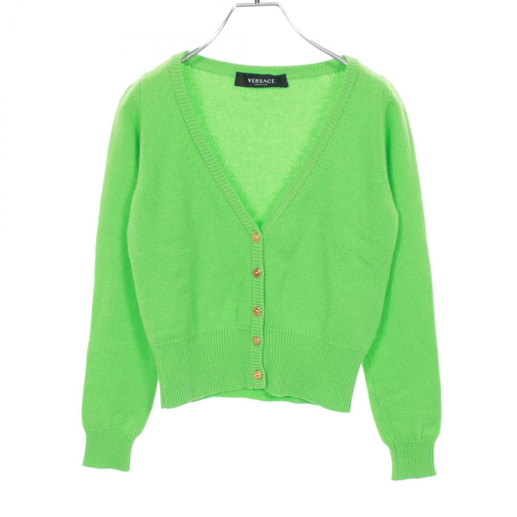 Versace Versace Versace Medusa Button Cashmere Cardigan Textile Tops DUTY FREE for USA Size ONE SIZE - 1 Thumbnail
