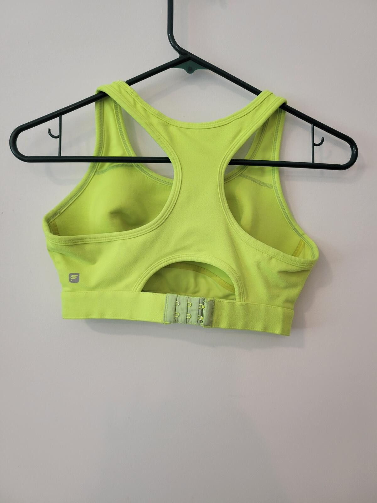 Fila Fila Neon Yellow Sports Bra with Racerback and Hook Closure Size ONE SIZE - 2 Thumbnail
