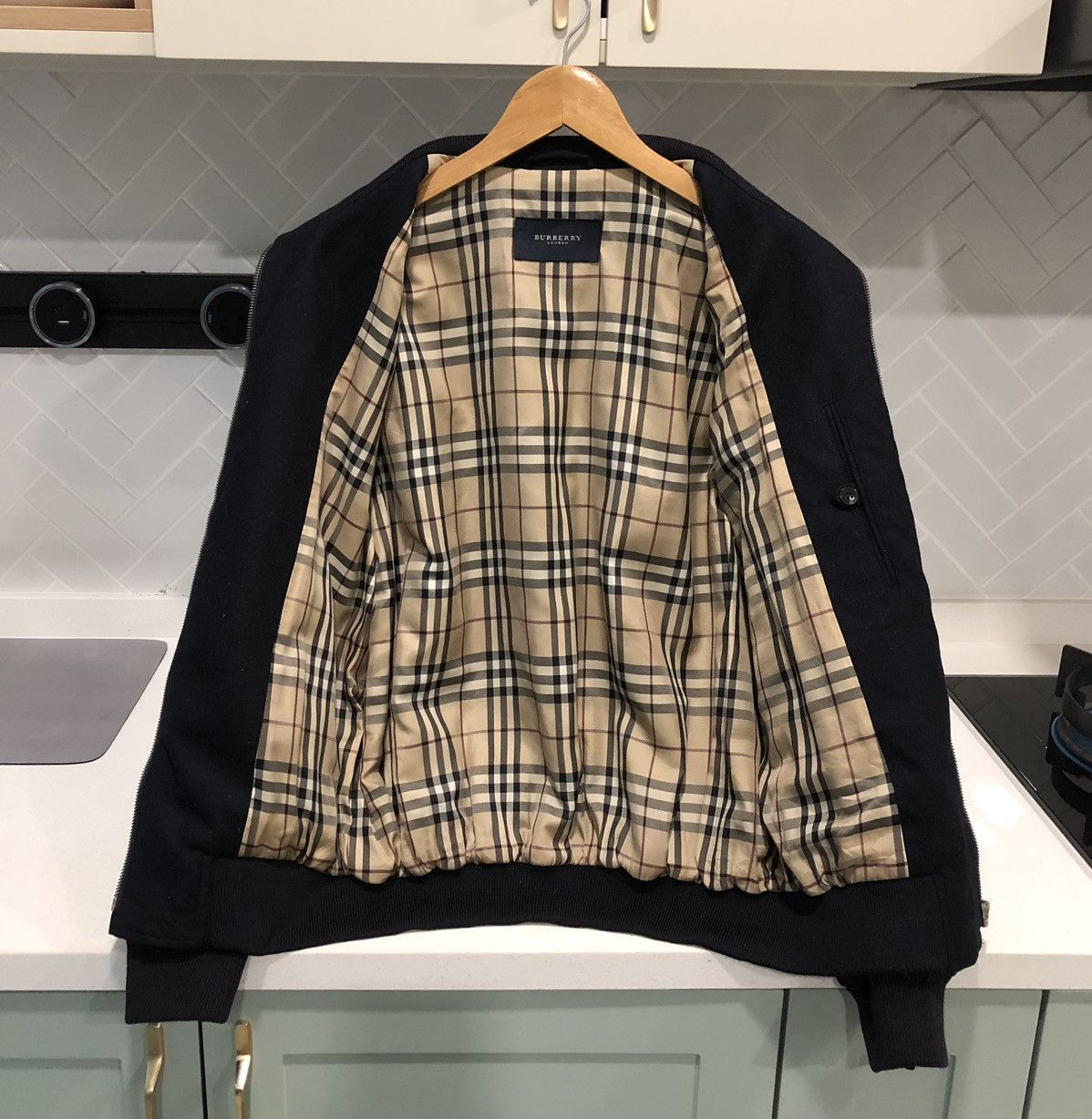 Burberry Burberry London Lined Noovacheck Wool Bomber Jacket Size US M / EU 48-50 / 2 - 7 Thumbnail