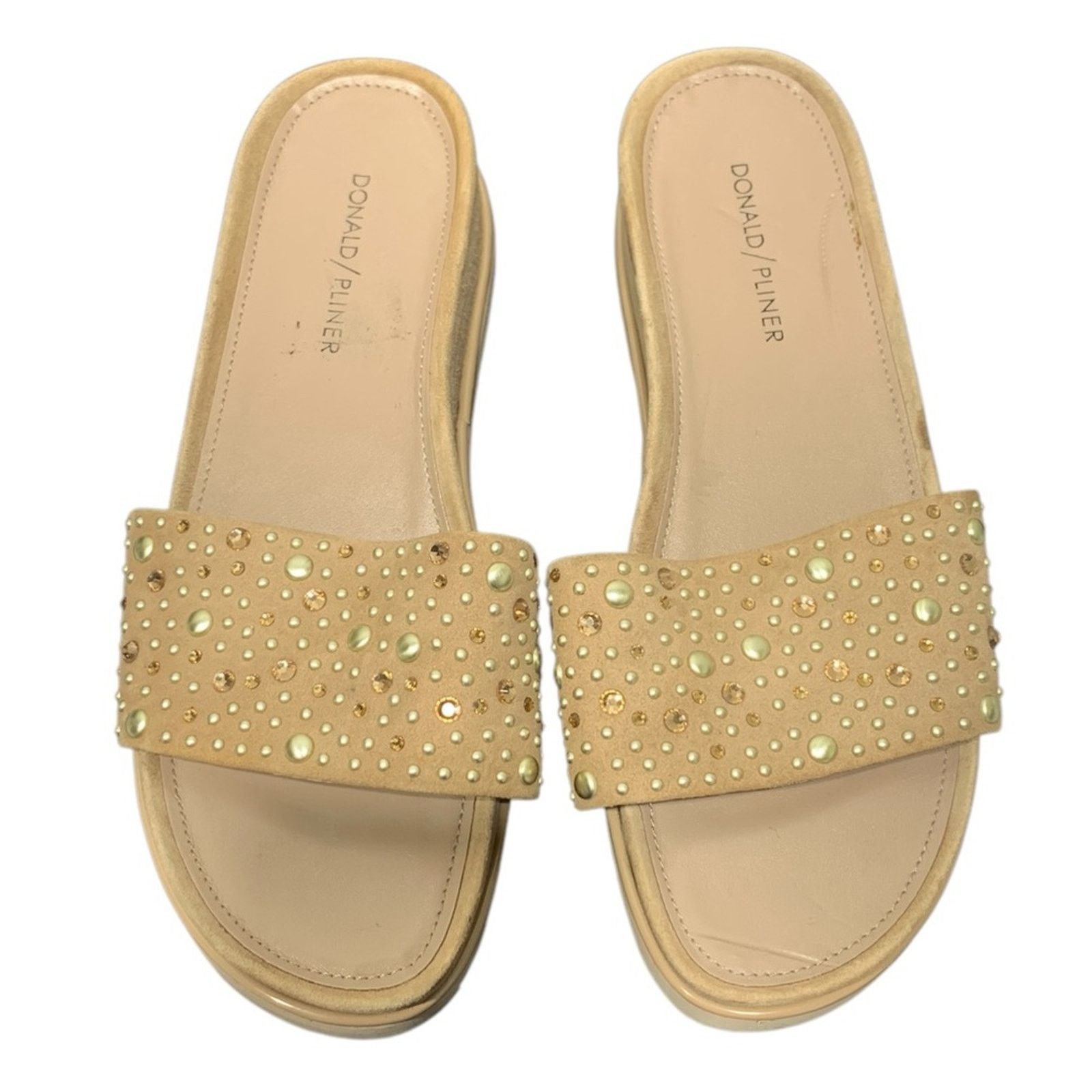 Donald Pliner Donald J. Pliner Cava Suede Studded Slide SZ 9 Size US 9 / IT 39 - 2 Thumbnail