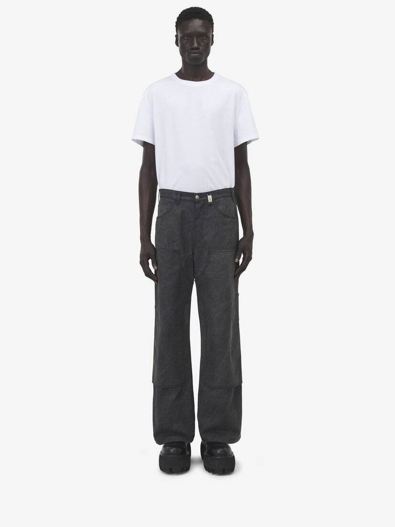 Alexander McQueen o1srvl11e0226 Carpenter Trousers In Charcoal Size US 32 / EU 48 - 3 Thumbnail