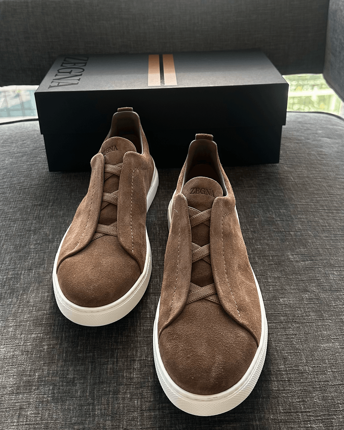 Ermenegildo Zegna Zegna Triple Stitch Beige Suede Shoes Size US 10 / EU 43 - 4 Thumbnail