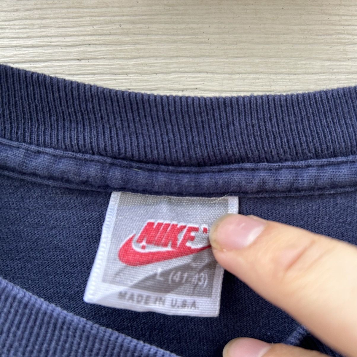 Nike × Vintage 1991 vintage nike graphic running long sleeve Size US L / EU 52-54 / 3 - 4 Thumbnail