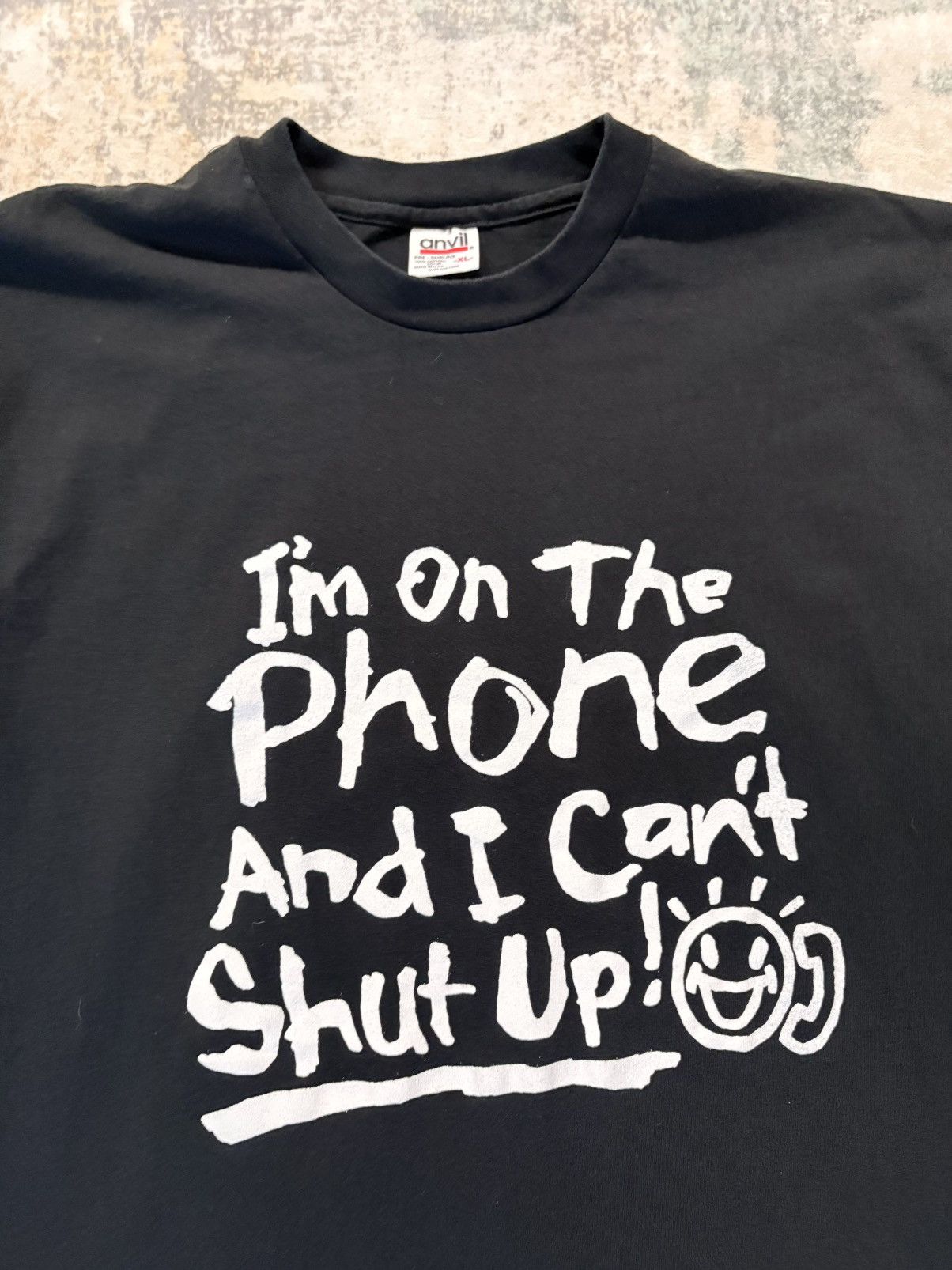 Vintage 90’s I’m Always on the Phone Can’t Shut Up Vintage Tee Size US XL / EU 56 / 4 - 2 Thumbnail