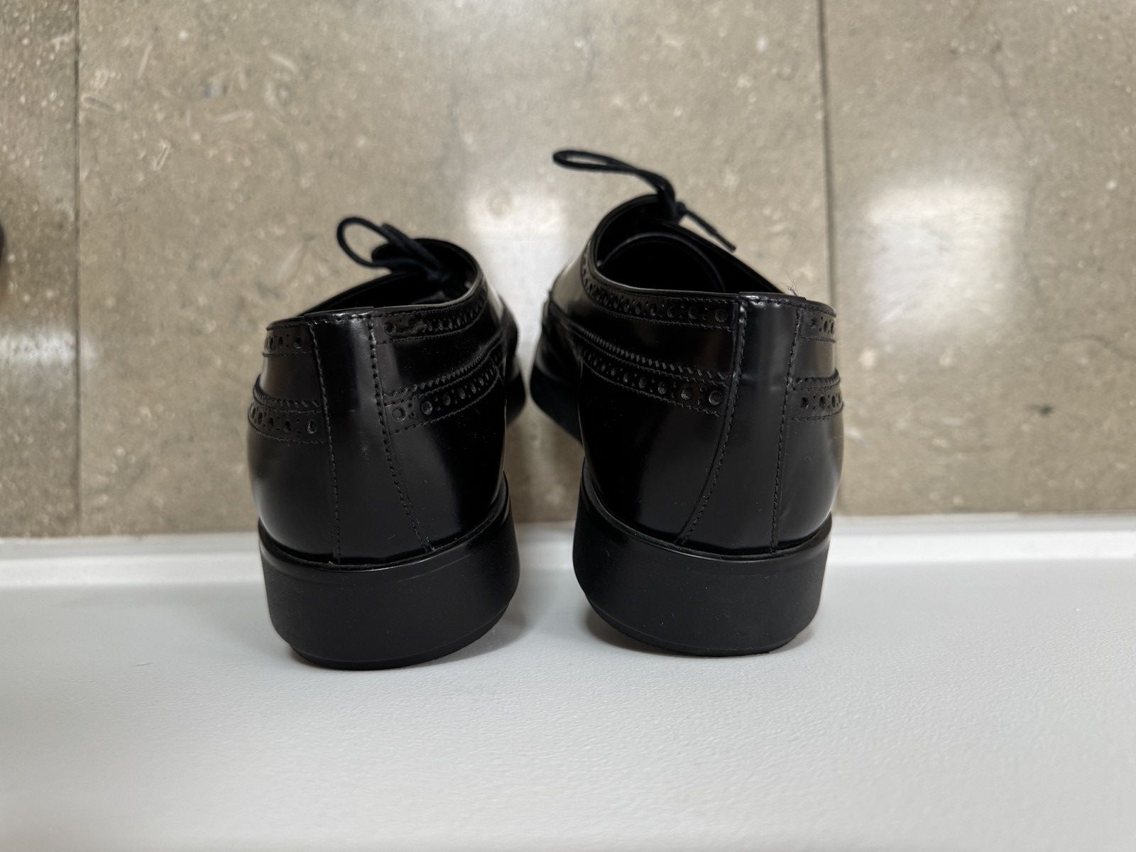 Prada Prada Black Leather Lace-Up Dress Shoes Size US 9 / EU 42 - 3 Thumbnail