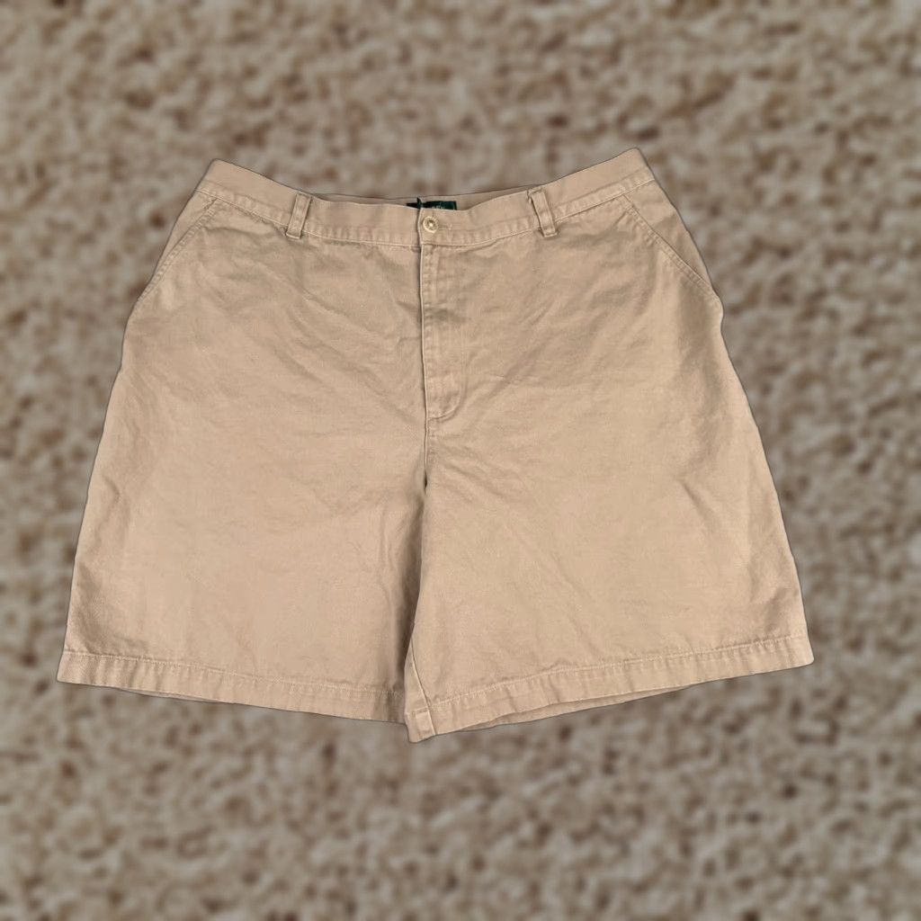 Ralph Lauren Lauren Ralph Lauren Shorts Women 18W Beige 100% Cotton Twill Chino Hiking Activewear 8in Inseam Size 40" / US 18 - 1 Thumbnail