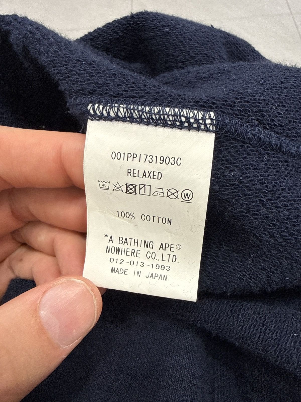 Bape × JJJJound Bape JJJJound Hoodie Navy Size US L / EU 52-54 / 3 - 7 Thumbnail