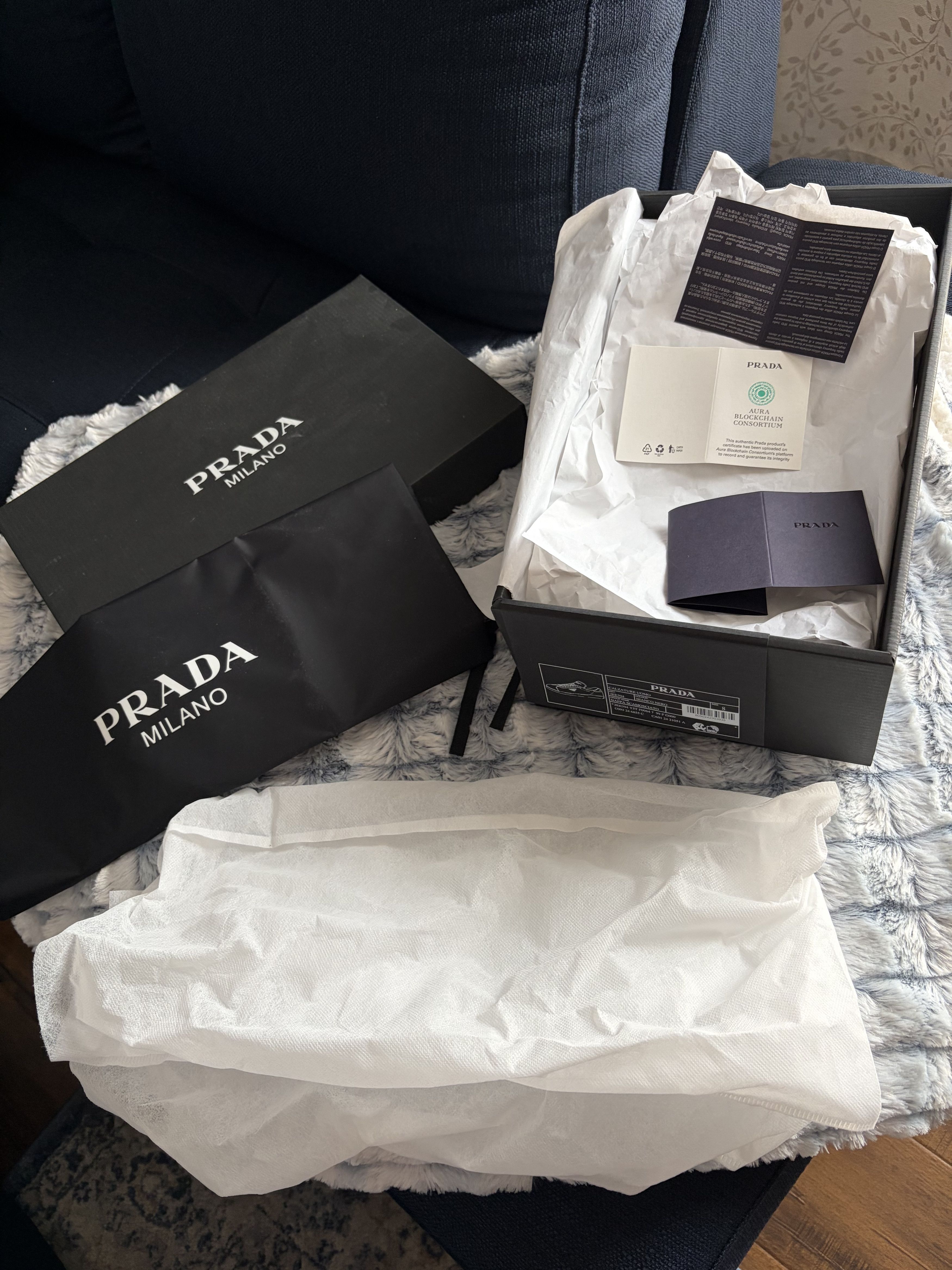 Prada Nappa Leather Sneakers Size US 9 / EU 42 - 8 Thumbnail