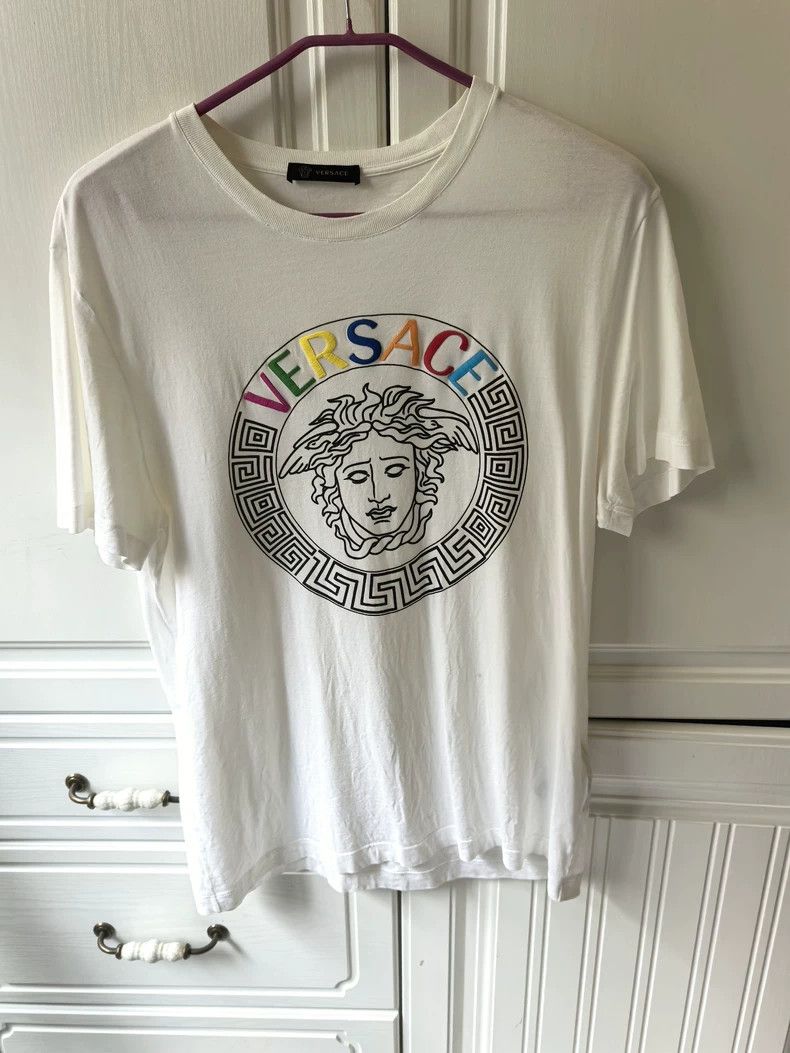 Versace Versace White short-sleeved T-shirt Size US L / EU 52-54 / 3 - 1 Thumbnail